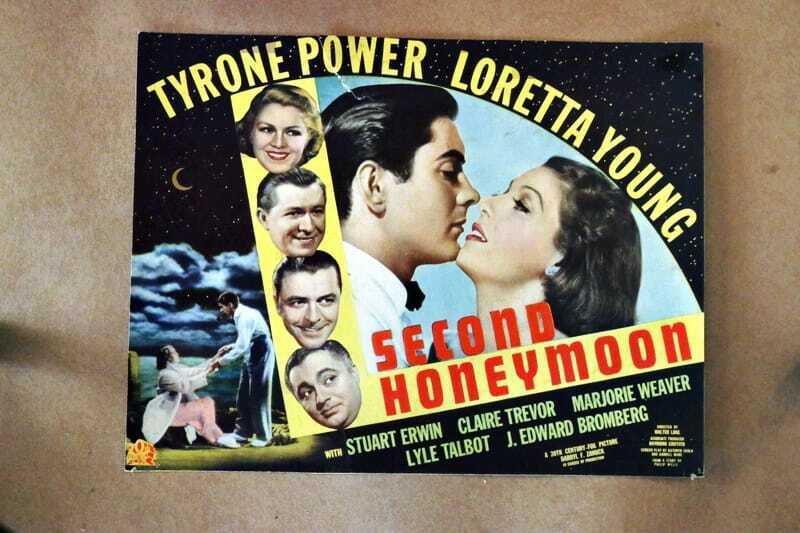 ORIGINAL LOBBY CARD - SECOND HONEYMOON - 1937 - title card - Tyrone Power, Loretta Young, Stuart Erwin