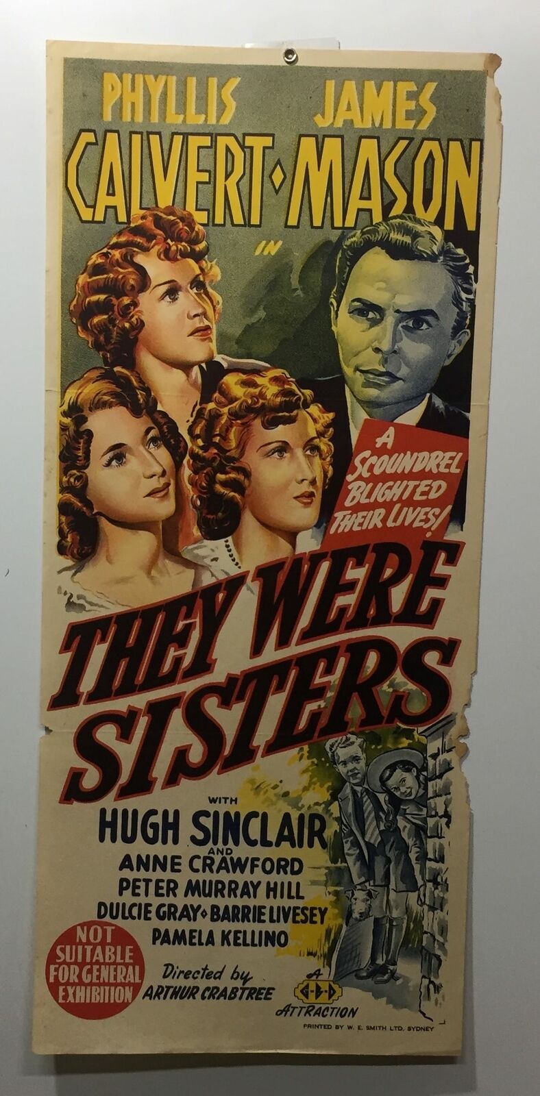 ORIGINAL DAYBILL MOVIE POSTER - THEY WERE SISTERS - 1945