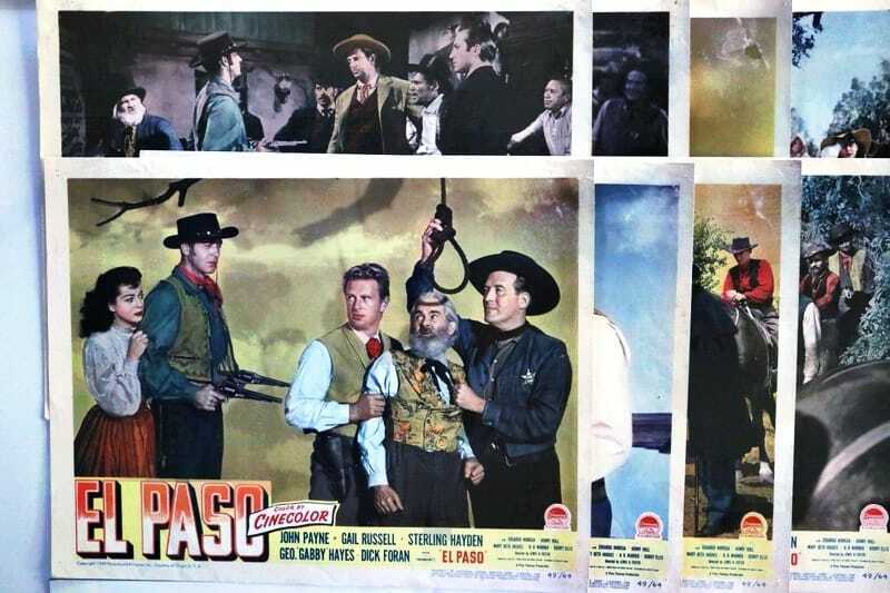 ORIGINAL LOBBY CARDS - EL PASO - 1949 - set of 8