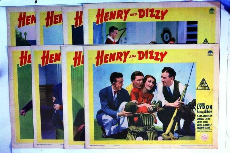 ORIGINAL LOBBY CARDS - HENRY AND DIZZY - 1942 - set of 8