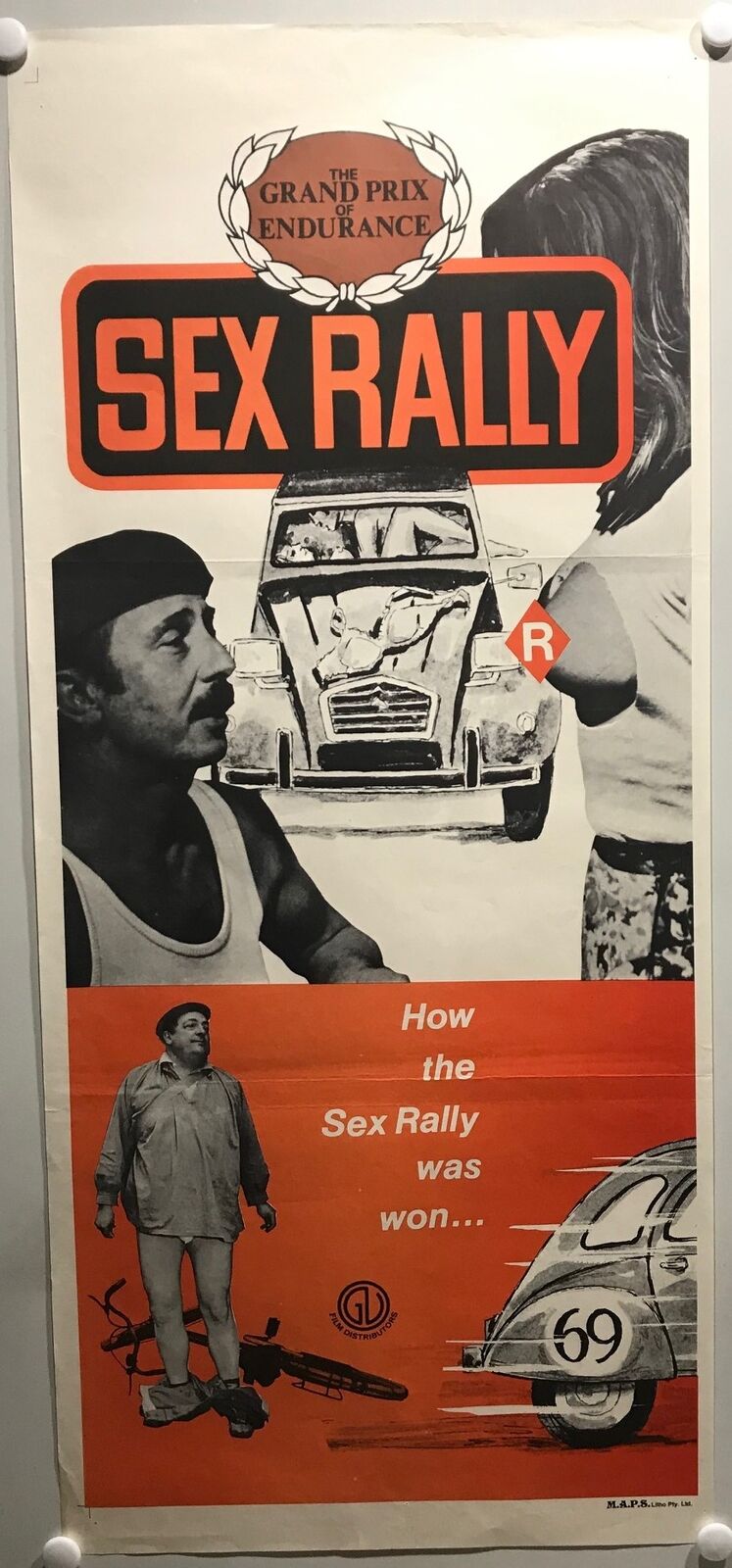 ORIGINAL DAYBILL MOVIE POSTER - SEX RALLY - R-RATED