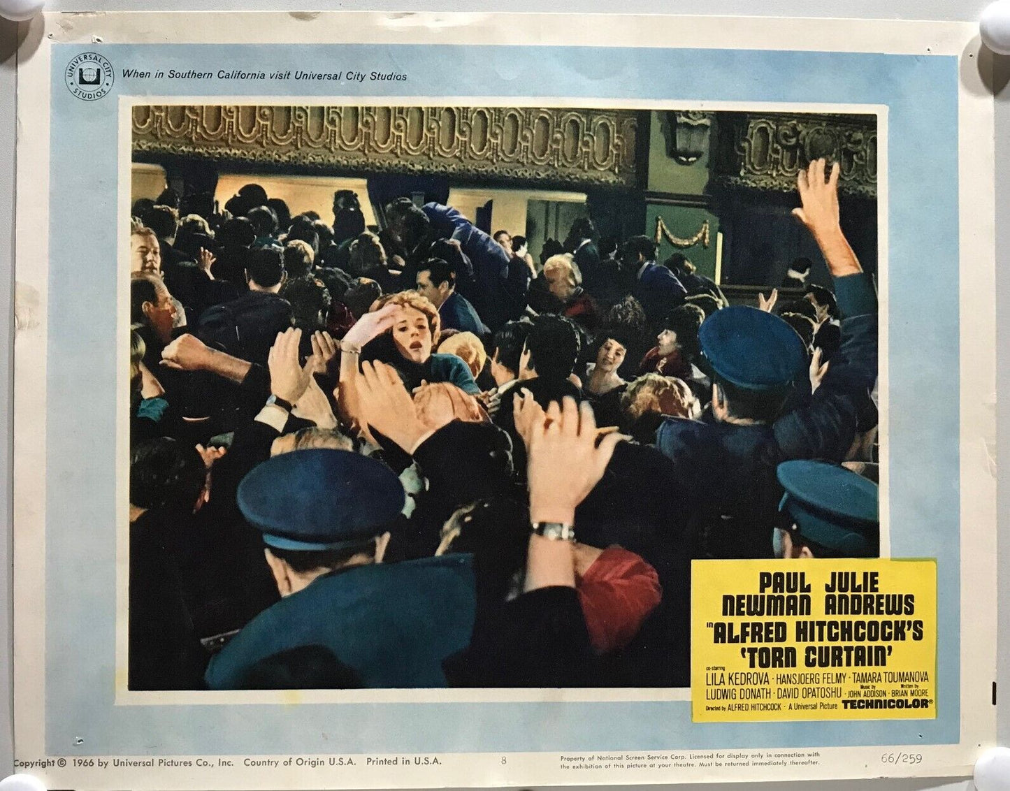 ORIGINAL LOBBY CARDS - TORN CURTAIN - 1966 -set of 8