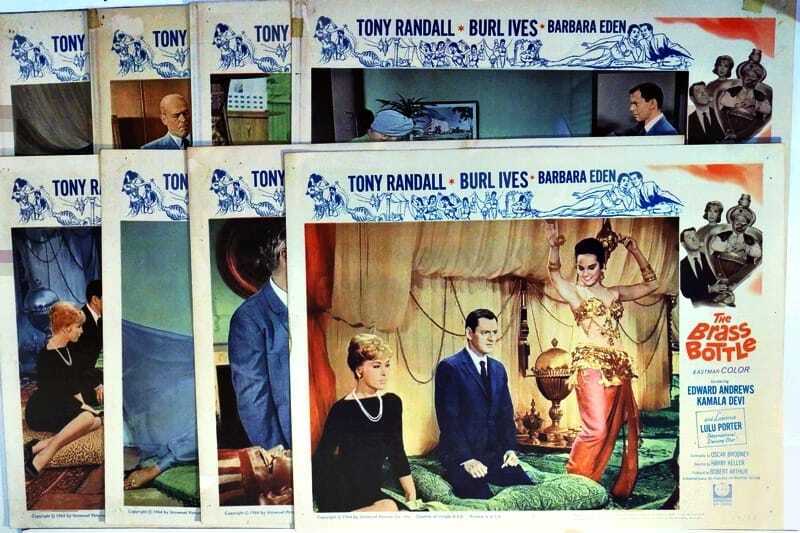 ORIGINAL LOBBY CARDS - THE BRASS BOTTLE - 1964 - set of 8