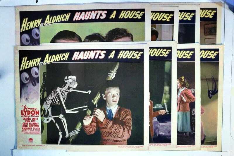 ORIGINAL LOBBY CARDS - HENRY ALDRICH HAUNTS A HOUSE - 1943 - set of 8