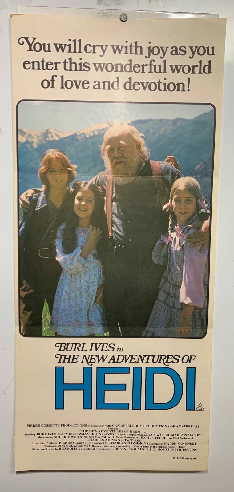 ORIGINAL DAYBILL MOVIE POSTER - THE NEW ADVENTURES OF HEIDI - 1978 - (b)