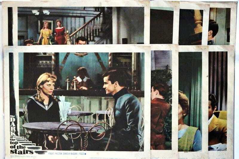 ORIGINAL LOBBY CARDS - THE DARK AT THE TOP OF THE STAIRS - 1960 - set of 8 - ...