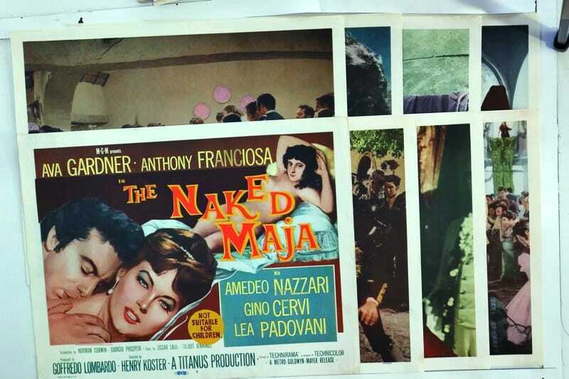 ORIGINAL LOBBY CARDS - THE NAKED MAJA - 1959 - set of 8