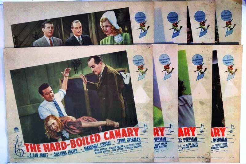 ORIGINAL LOBBY CARDS - THE HARD-BOILED CANARY - 1941 - set of 8