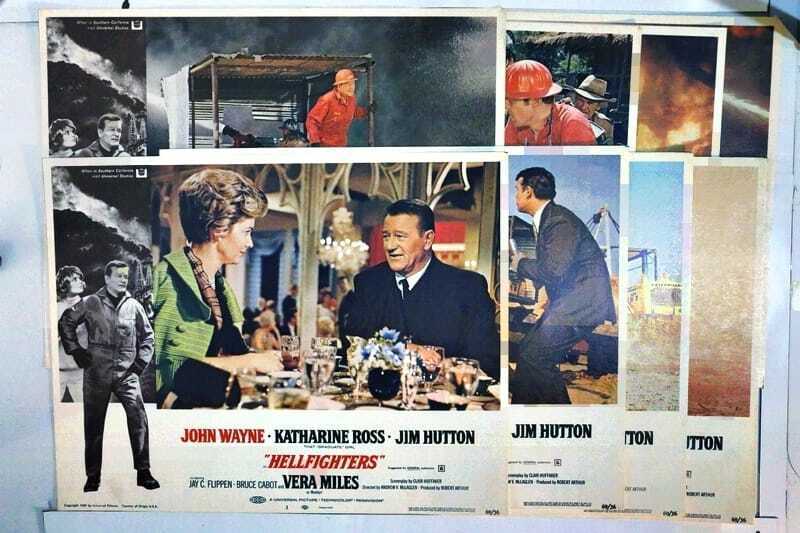ORIGINAL LOBBY CARDS - HELLFIGHTERS - 1969 - set of 8