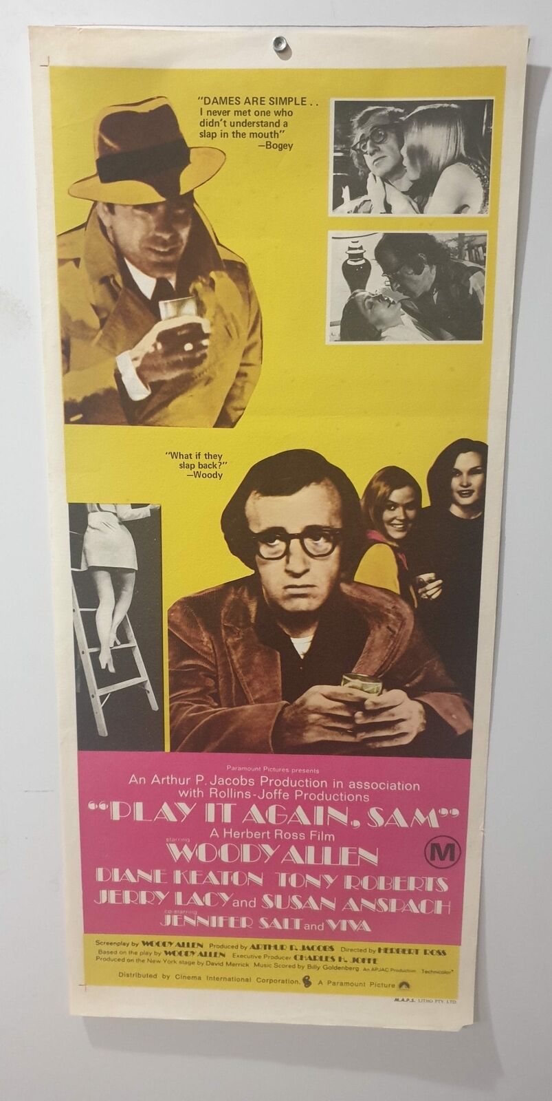 ORIGINAL DAYBILL MOVIE POSTER - PLAY IT AGAIN SAM -1972