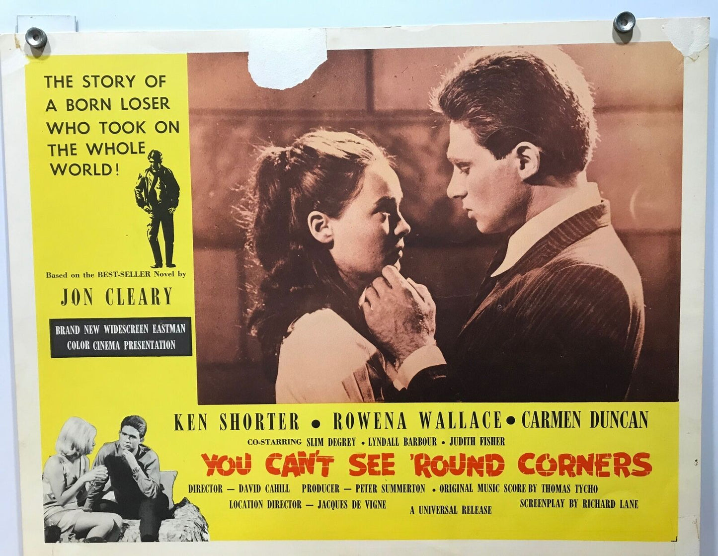 ORIGINAL LOBBY CARD - YOU CAN'T SEE 'ROUND CORNERS (e) - 1969 - title card-Australian