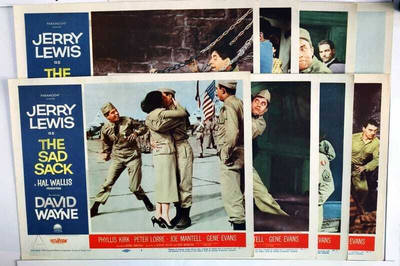 ORIGINAL LOBBY CARDS - THE SAD SACK - 1958 - set of 8