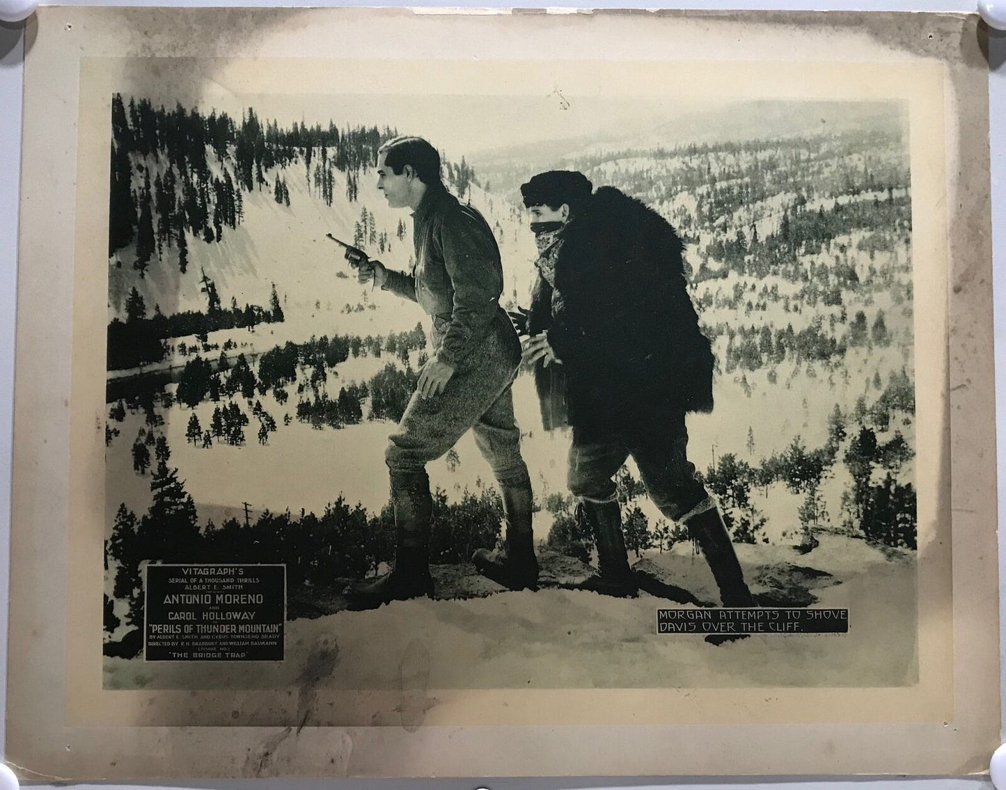 ORIGINAL SERIAL LOBBY CARD - PERILS OF THUNDER MOUNTAIN (a) - 1919 - CH 2 "Th...