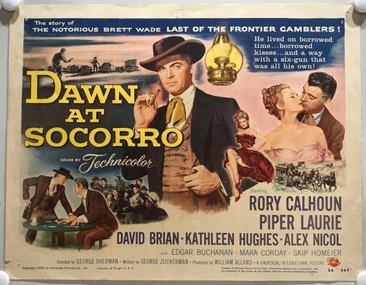 ORIGINAL LOBBY CARDS - DAWN AT SOCORRO - 1954 - set of 8