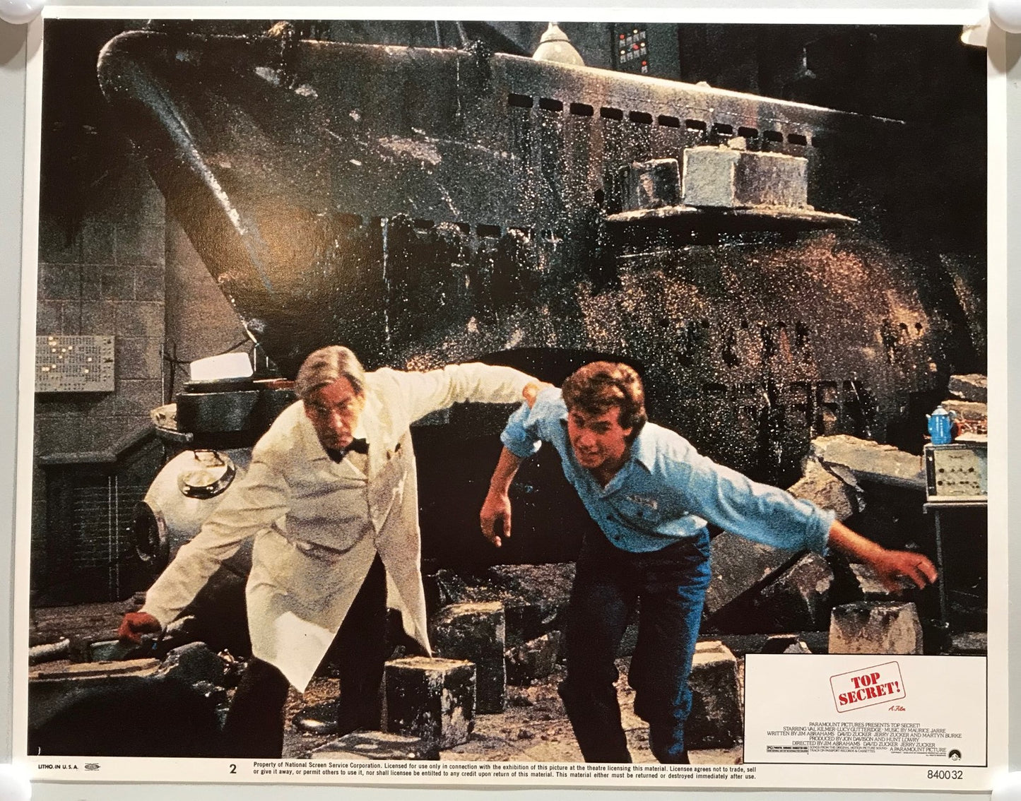 ORIGINAL LOBBY CARDS - TOP SECRET - 1984 - set of 8