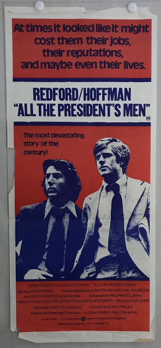 ORIGINAL DAYBILL MOVIE POSTER - ALL THE PRESIDENT'S MEN - 1976