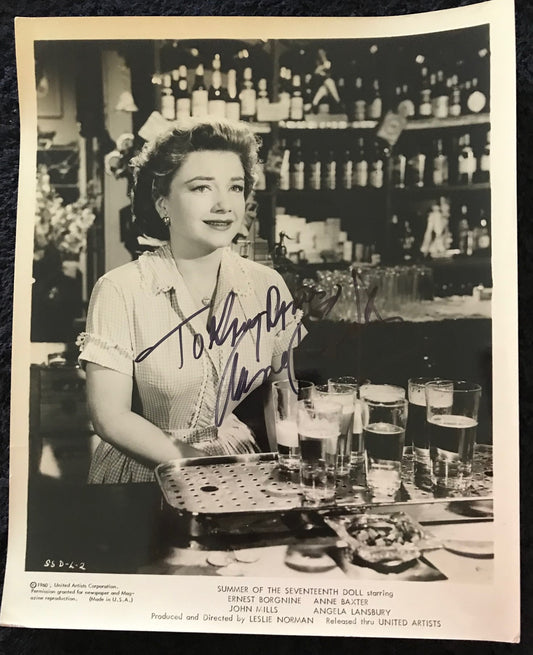 ANNE BAXTER - AUTOGRAPHED 8 x 10 PUBLICITY PHOTOGRAPH from Summer of the Seventeen Doll (1959)