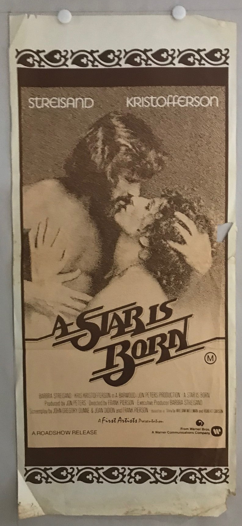 ORIGINAL DAYBILL MOVIE POSTER - A STAR IS BORN (c) - 1976