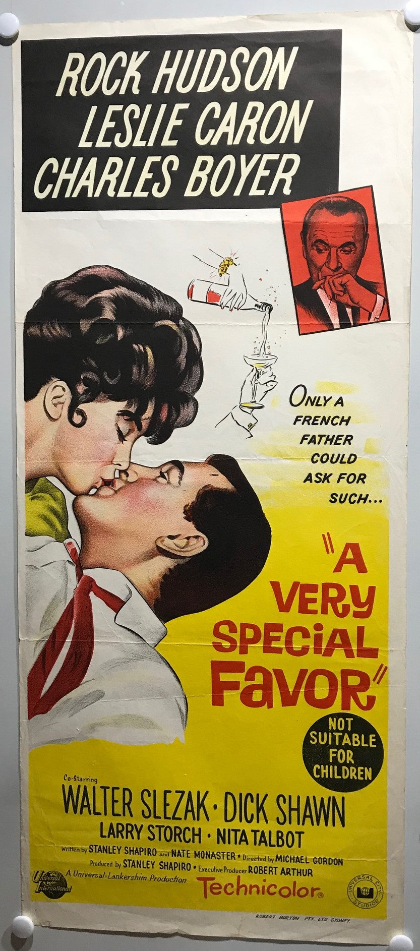 ORIGINAL DAYBILL MOVIE POSTER  - A VERY SPECIAL FAVOR - 1965