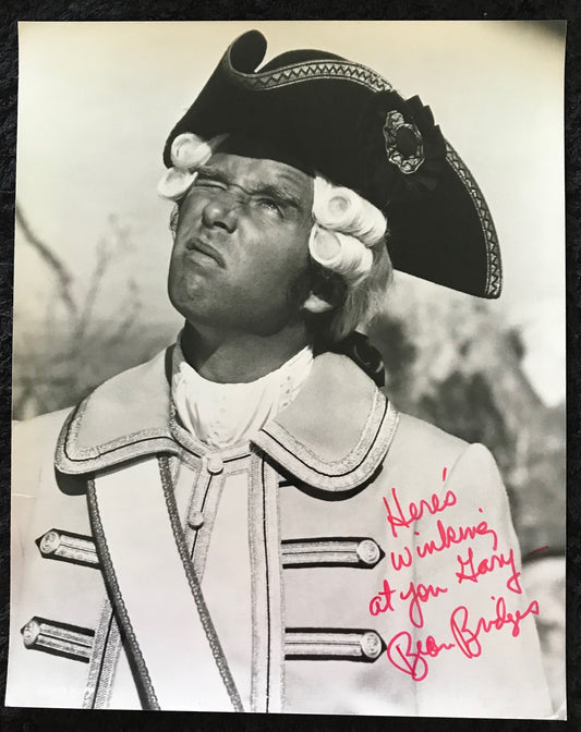 BEAU BRIDGES - AUTOGRAPHED 10 x 8 PUBLICITY PHOTOGRAPH from The Scarlet Buccaneer (1976) UK