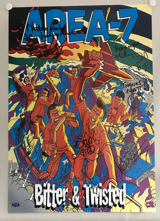 MUSIC PROMO POSTER - SIGNED - ARENA-7 - BITTER & TWISTED(a)