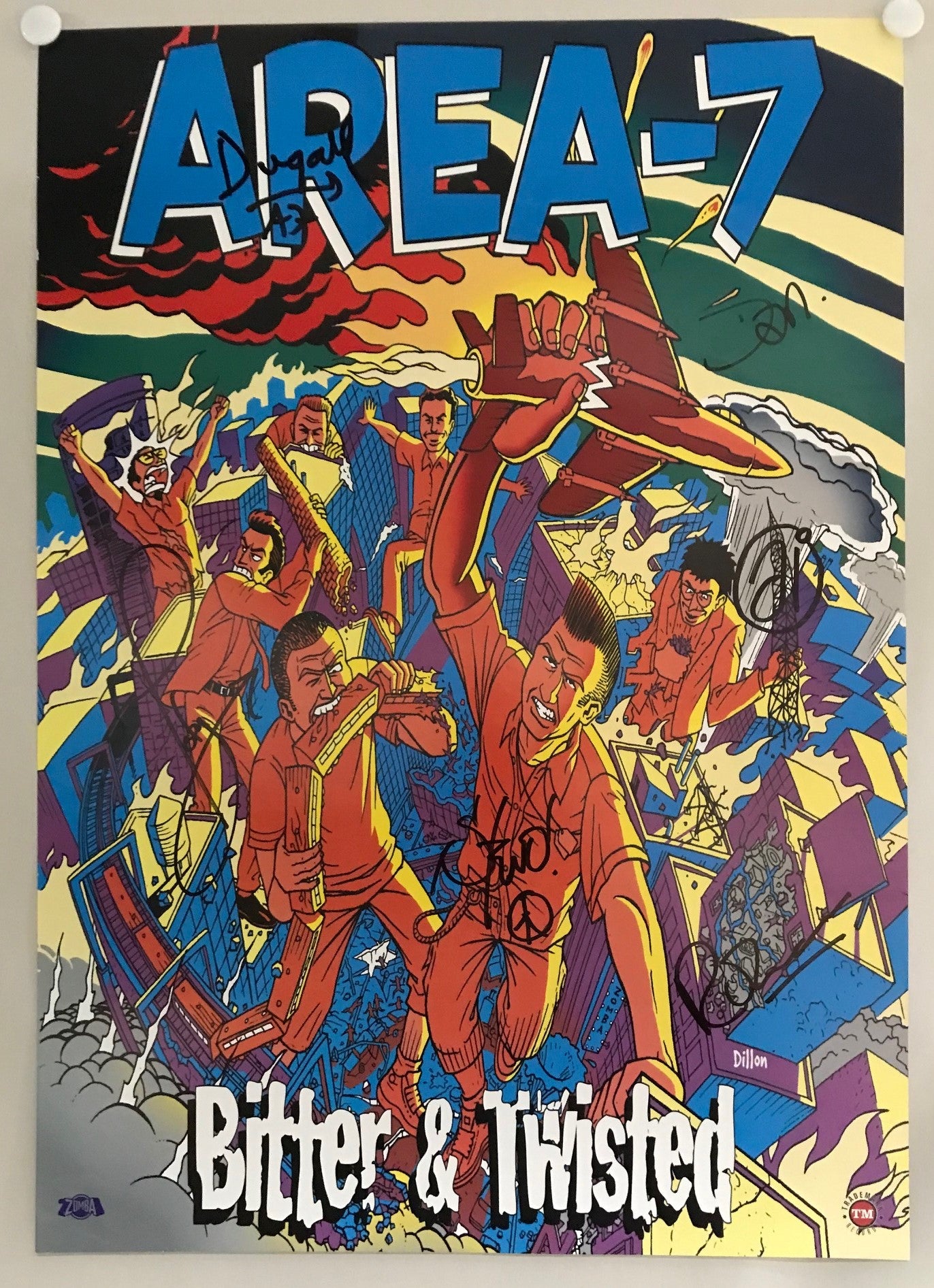 MUSIC PROMO POSTER - SIGNED - ARENA-7 - BITTER & TWISTED (b)