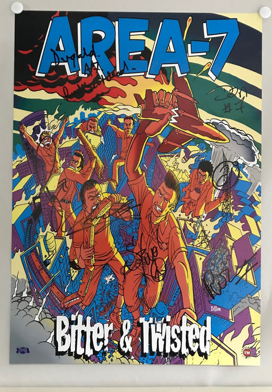 MUSIC PROMO POSTER - SIGNED - ARENA-7 - BITTER & TWISTED (c)