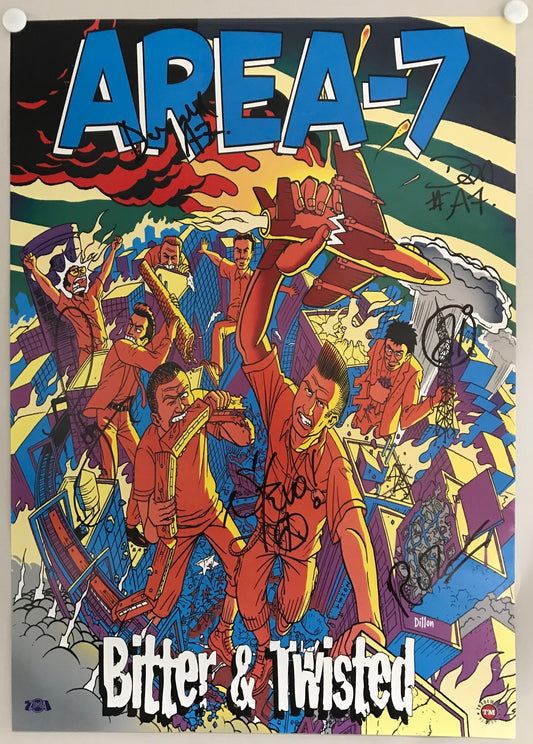 MUSIC PROMO POSTER - SIGNED - ARENA-7 - BITTER & TWISTED (d)