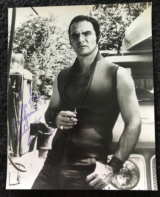 BURT REYNOLDS - AUTOGRAPHED 10 x 8 PUBLICITY PHOTOGRAPH from Deliverance (1972)