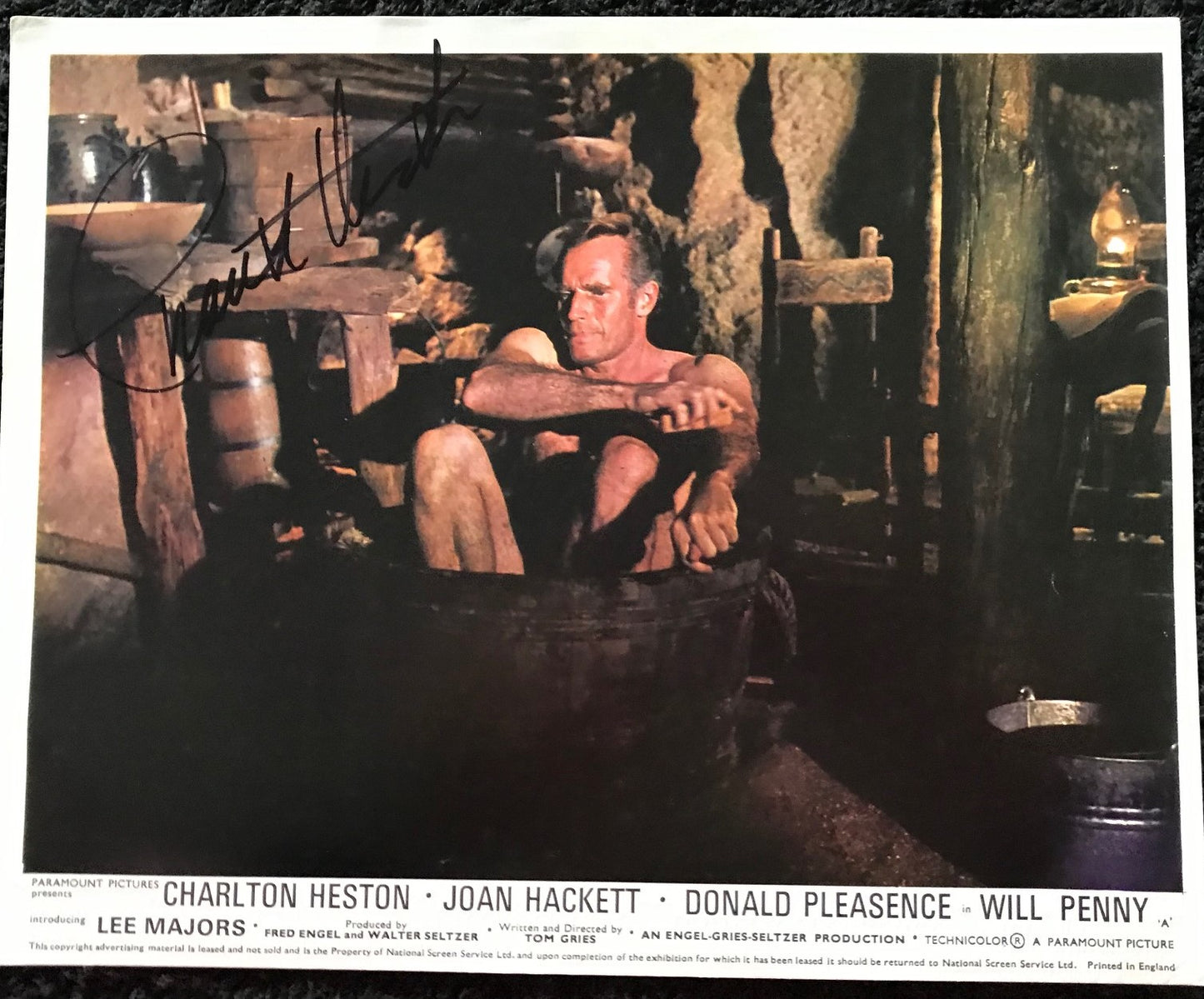 CHARLTON HERSTON - AUTOGRAPHED 10 x 8 PUBLICITY PHOTOGRAPH from Will Penny