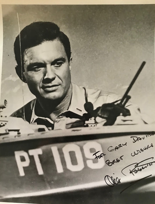 CLIFF ROBERTSON - AUTOGRAPHED 10 x 8 PUBLICITY PHOTOGRAPH from PT109 (1963)