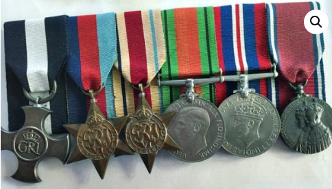 H.M.A.S. HMAS Sydney original set of medals to Commander. E.W. Thruston D.S.C. R.N.