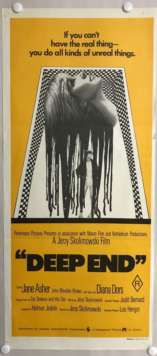 ORIGINAL DAYBILL MOVIE POSTER - DEEP END - 1970