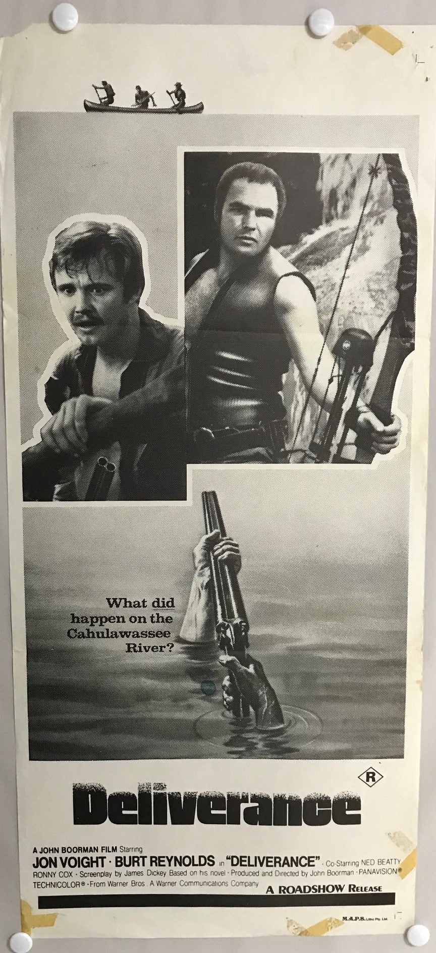 ORIGINAL DAYBILL MOVIE POSTER - DELIVERANCE - 1972