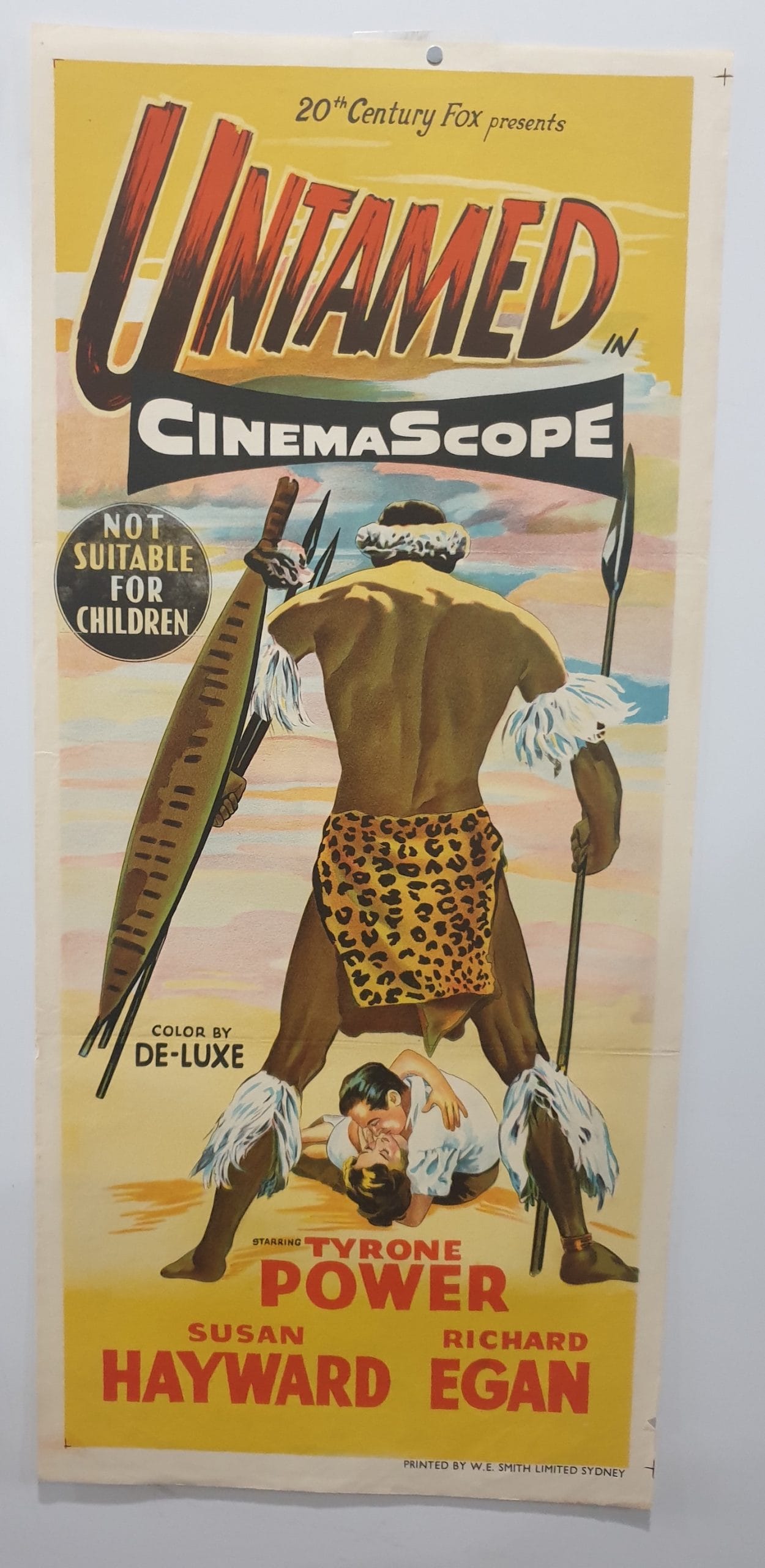 ORIGINAL DAY BILL MOVIE POSTER - UNTAMED - 1955