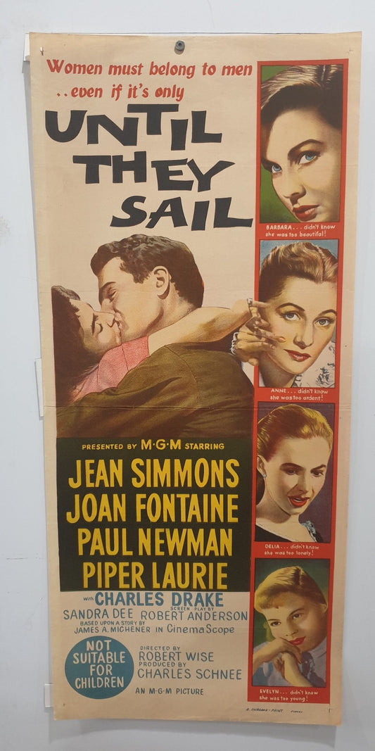 ORIGINAL DAY BILL MOVIE POSTER - UNTIL THEY SAIL - 1957