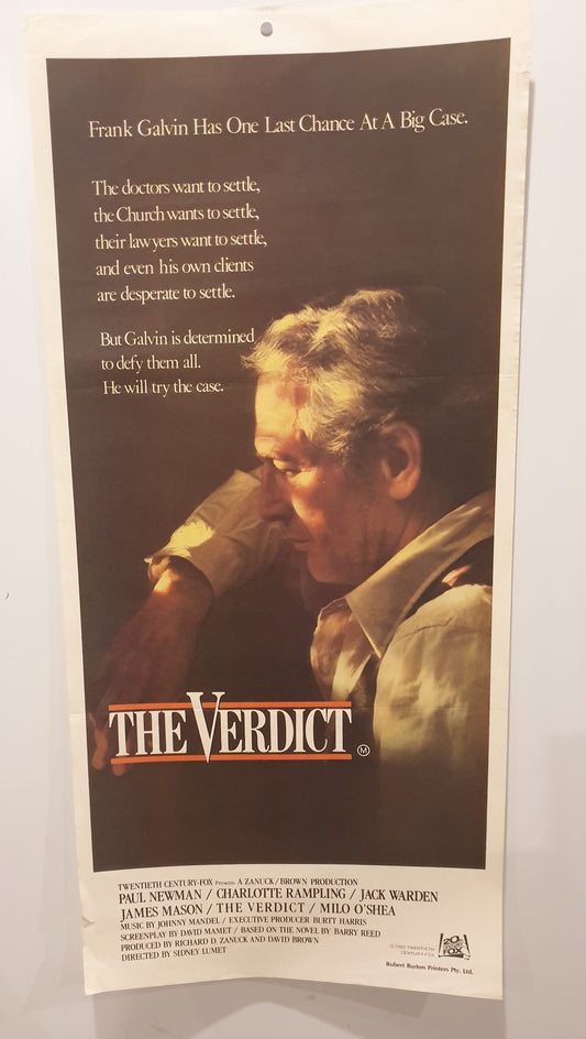 ORIGINAL DAY BILL MOVIE POSTER - THE VERDICT - 1982