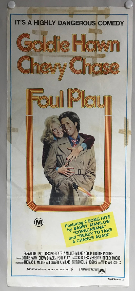 ORIGINAL DAYBILL MOVIE POSTER - FOUL PLAY - 1978