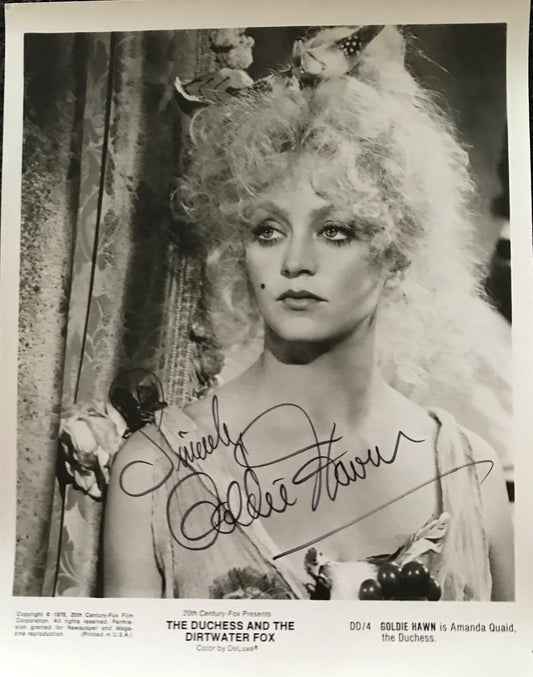 GOLDIE HAWN - AUTOGRAPHED 10 x 8 PUBLICITY PHOTOGRAPH from The Duchess and the Dirtwater Fox (1976)