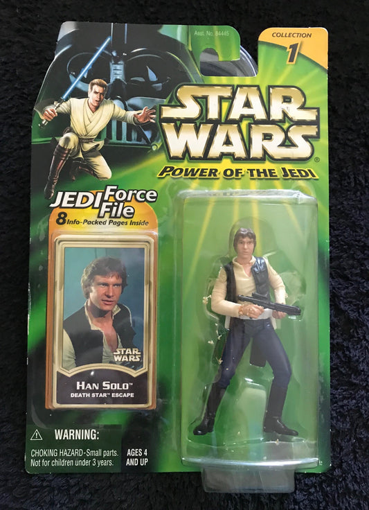 STAR WARS - HASBRO - JEDI FORCE FILE - POTJ -  HAN SOLO - "Deathstar Escape"