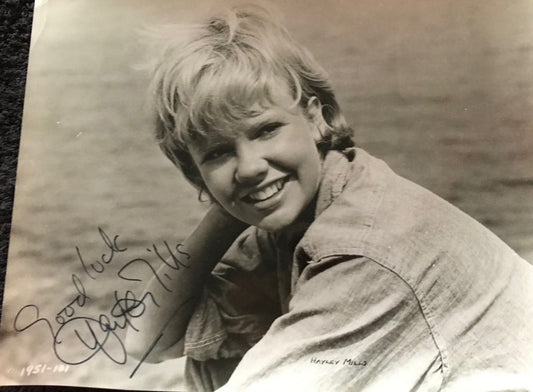 HAYLEY MILLS - AUTOGRAPHED 10 x 8 PUBLICITY PHOTOGRAPH from The Truth About Spring (1965)