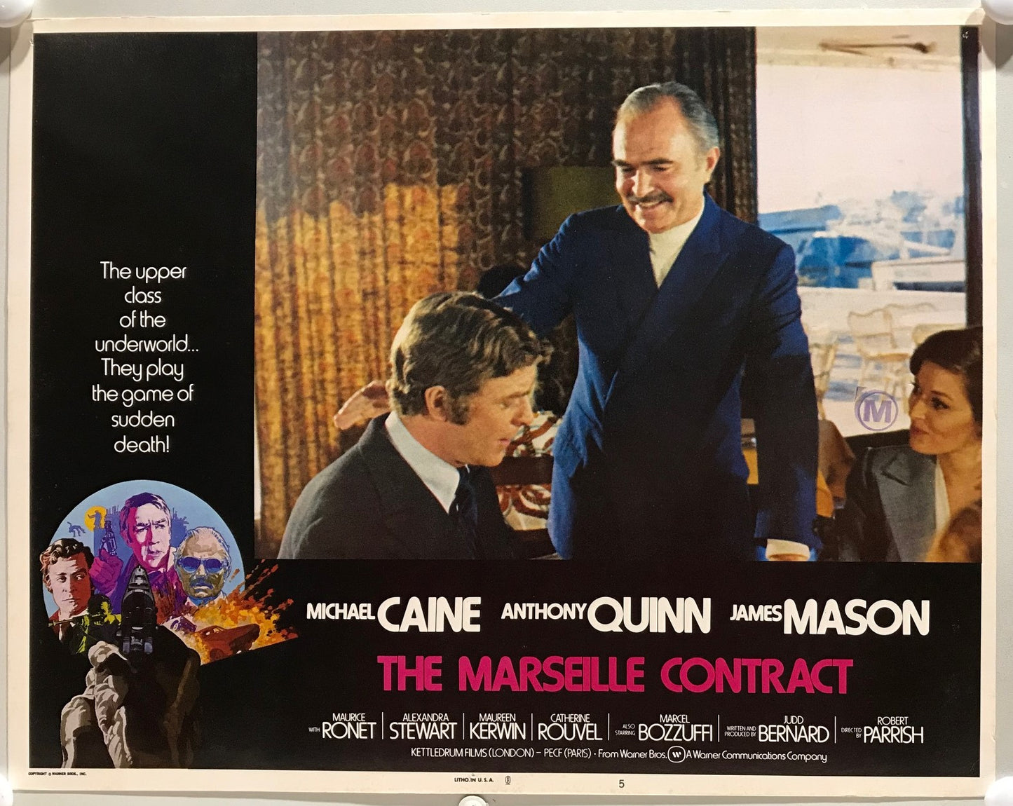 ORIGINAL LOBBY CARDS - MARSEILLE CONTRACT (The) - 1974 - set of 8