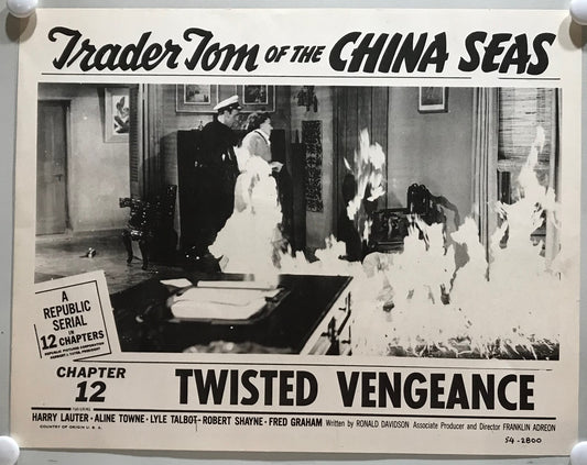 ORIGINAL SERIAL LOBBY CARD - TRADER TOM OF THE CHINA SEAS (a) - 1954 - Ch 12