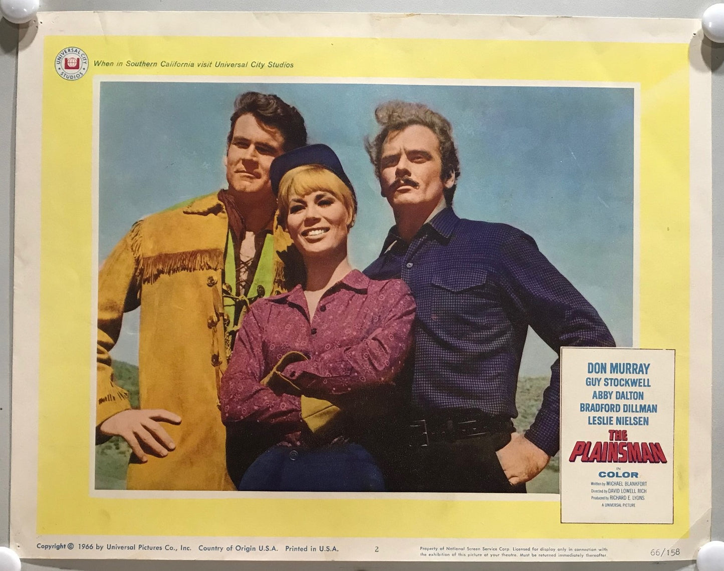 ORIGINAL LOBBY CARDS - THE PLAINSMAN - 1966 - set of 8