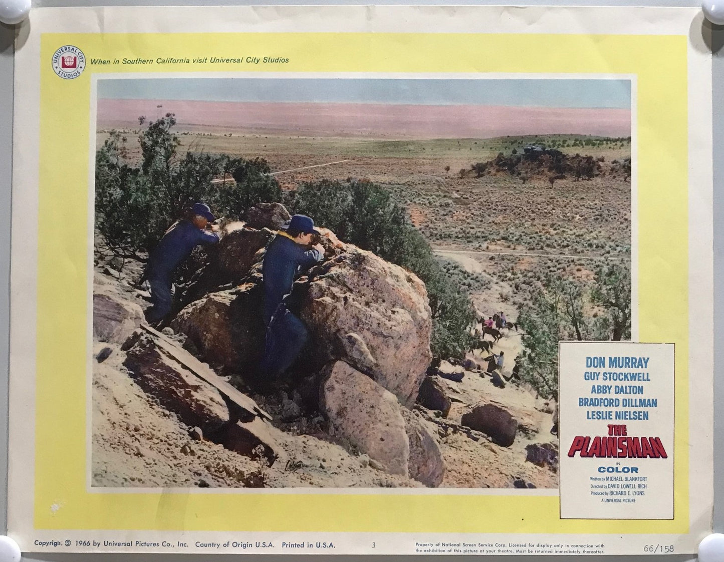 ORIGINAL LOBBY CARDS - THE PLAINSMAN - 1966 - set of 8