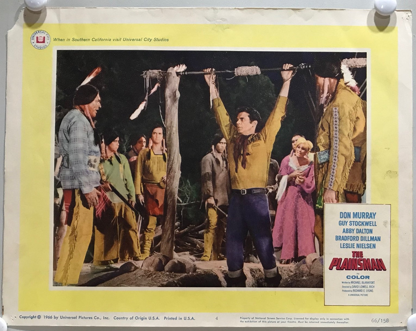 ORIGINAL LOBBY CARDS - THE PLAINSMAN - 1966 - set of 8