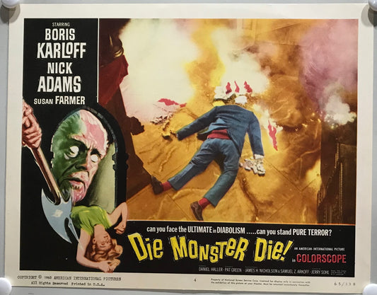 ORIGINAL LOBBY CARD - DIE MONSTER DIE - 1965 - card #4