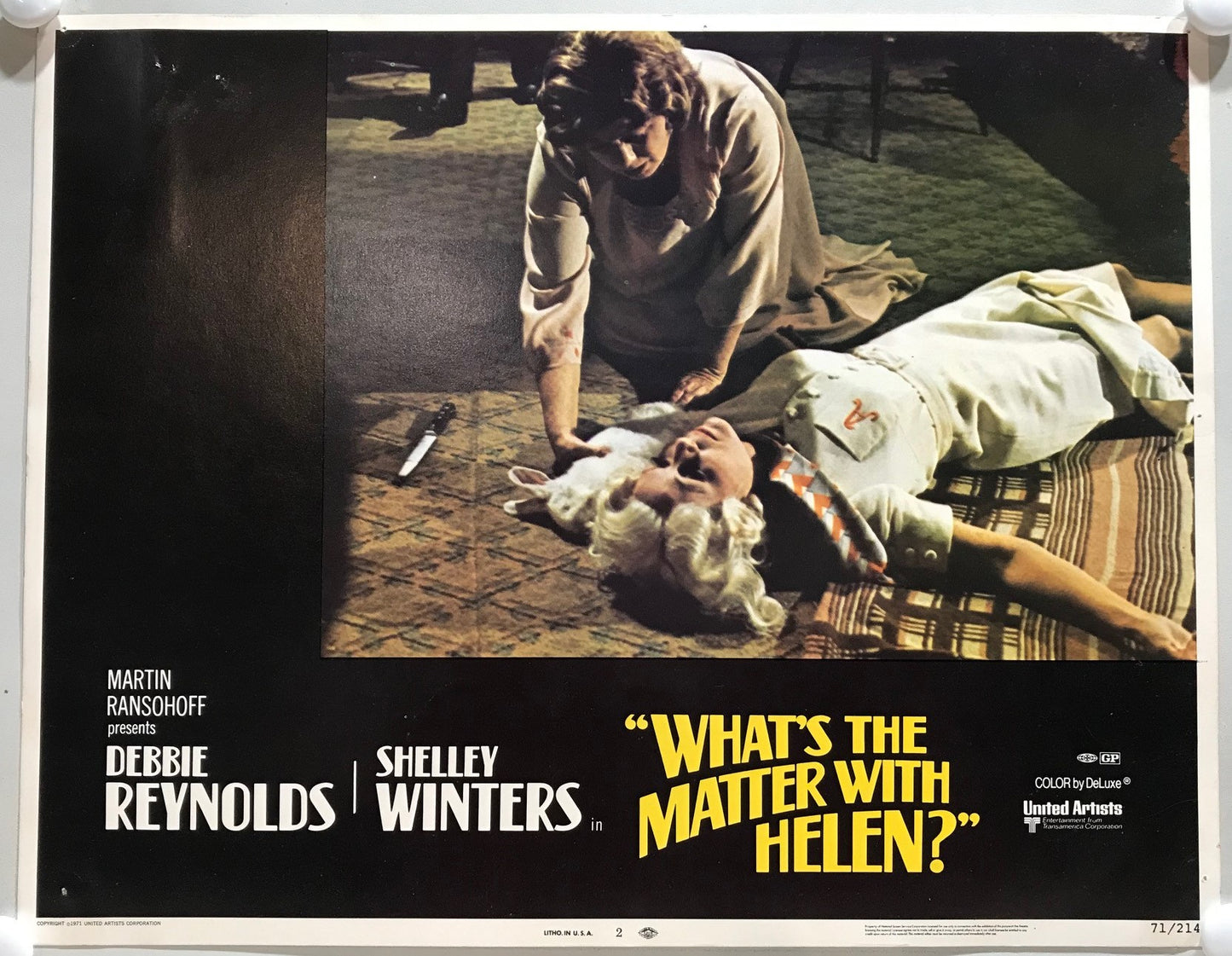 ORIGINAL LOBBY CARDS - WHAT'S THE MATTER WITH HELEN? - 1971 - set of 8