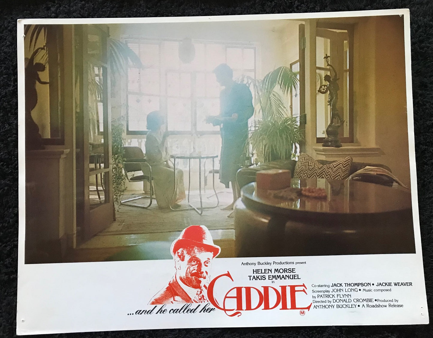 ORIGINAL LOBBY CARDS - CADDIE - 1976 - Australian - set of 8 cards -  Helen Morse, Takis Emmanuel, Jack Thompson, Jacki Weaver