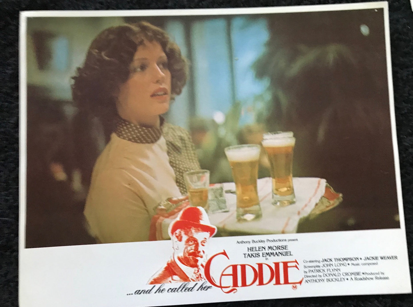 ORIGINAL LOBBY CARDS - CADDIE - 1976 - Australian - set of 8 cards -  Helen Morse, Takis Emmanuel, Jack Thompson, Jacki Weaver